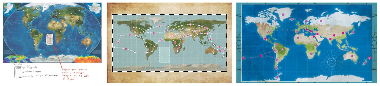 Parte del proceso de diseño de mapa/tablero para juego de mesa.