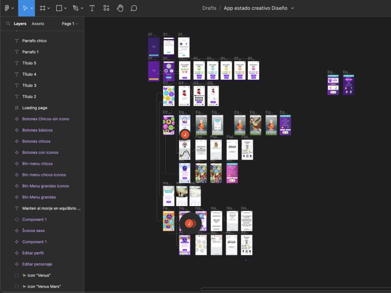Proceso de diseño de app para incentivar la creatividad.